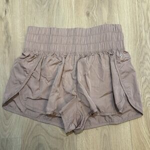 FP Movement Free People The Way Home Shorts Wide Waist  Women's Sz XL Purple.